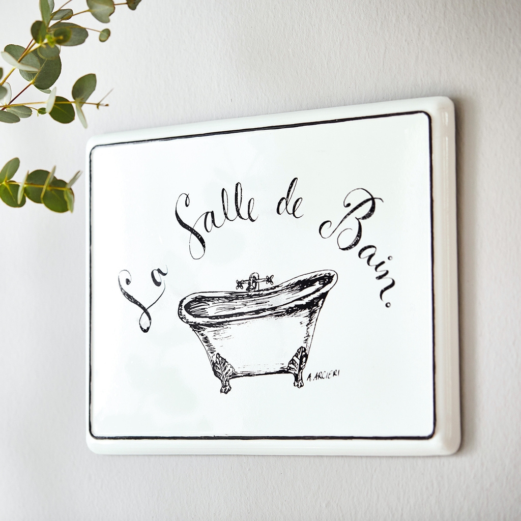 Deko-Schild La salle de bain